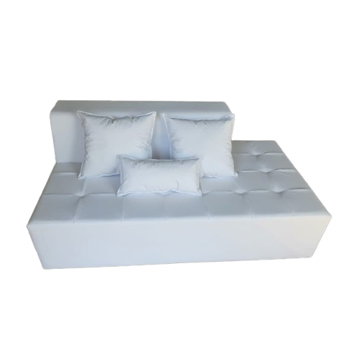 Puff Retangular com encosto (cores variadas)