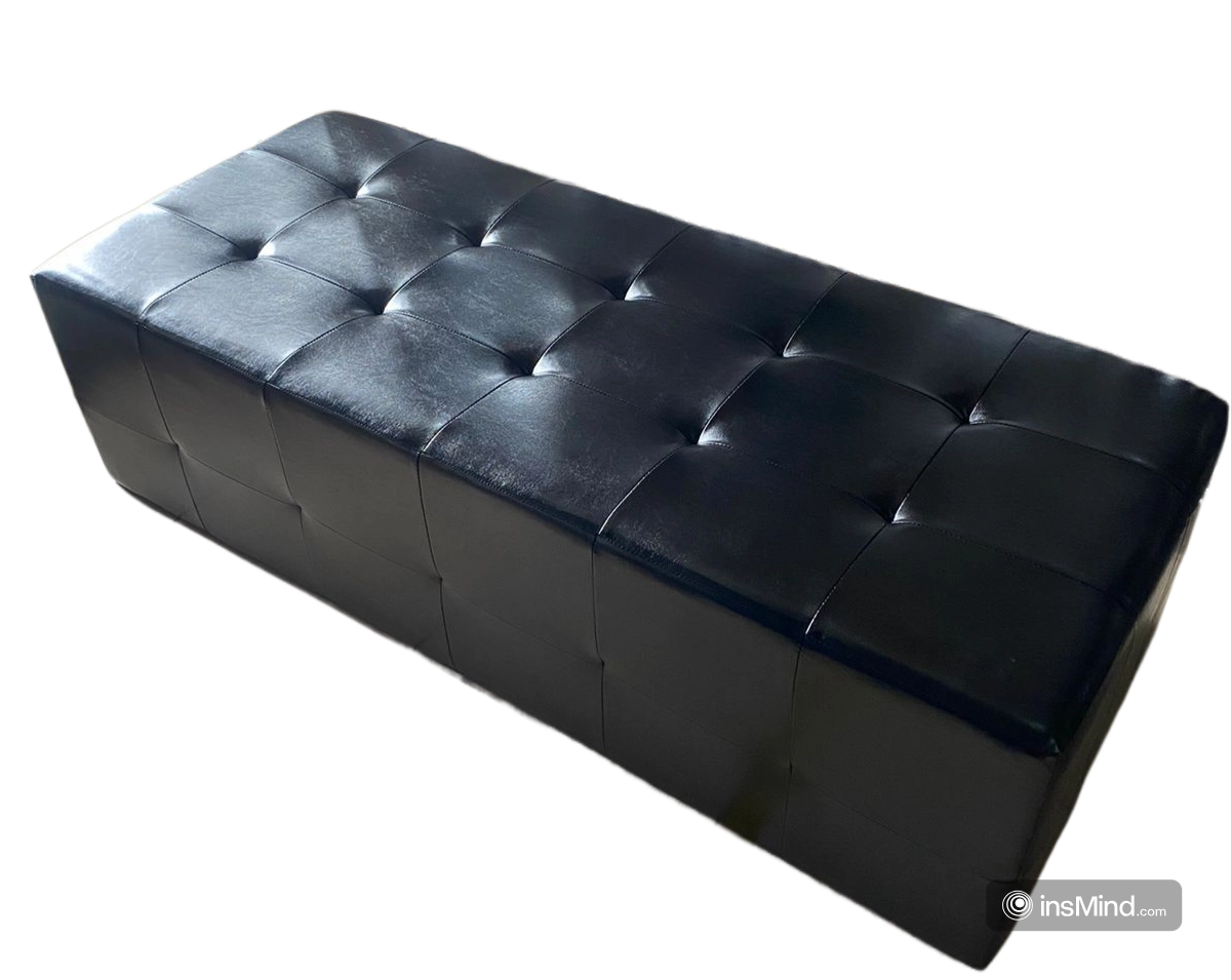 Puff Retangular Grande com Capitonê nas Laterais (Cores Variadas)