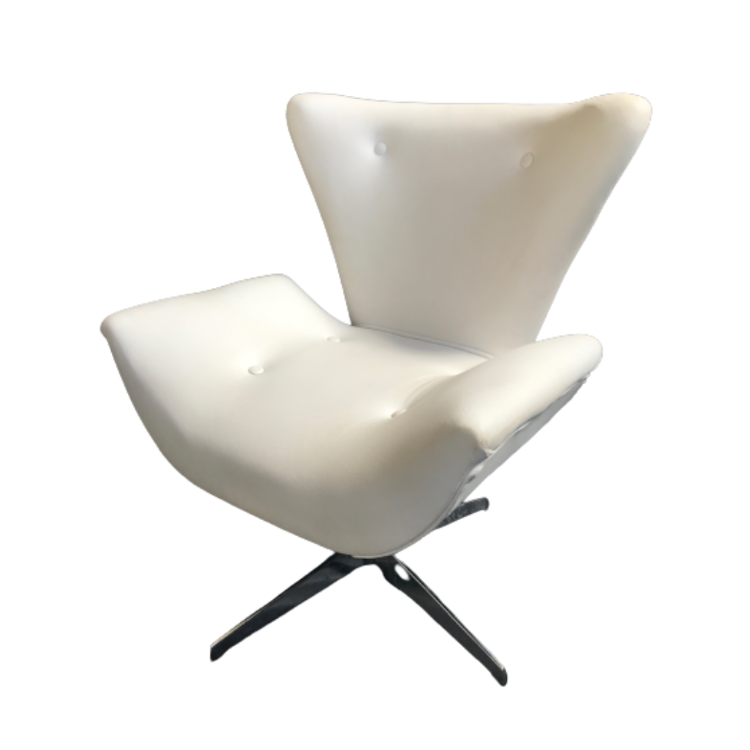 Poltrona Emilia Giratória Branca