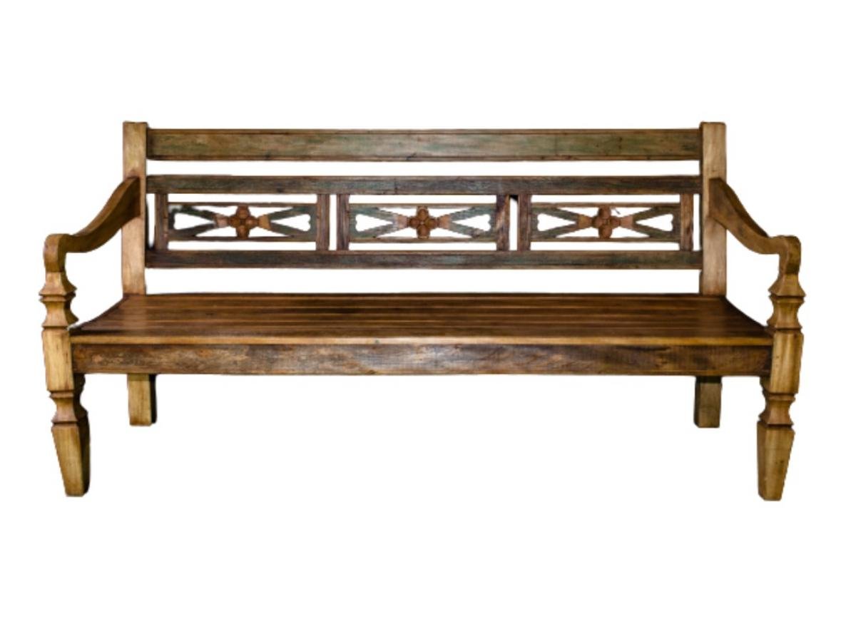 Banco de Madeira de Demolição de 3 Lugares