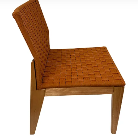 Cadeira Berlim de corda náutica terracota