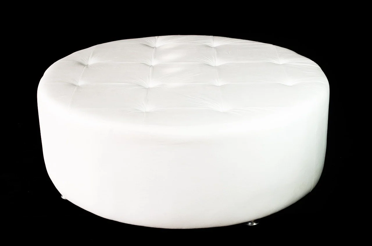 Puff Redondo Grande Branco