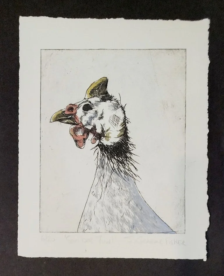'Sombre Fowl' Limited Edition Intaglio Print - Unframed