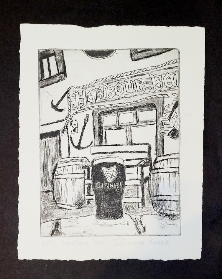 'Harbour Bar' - Limited Edition Intaglio Print - Unframed