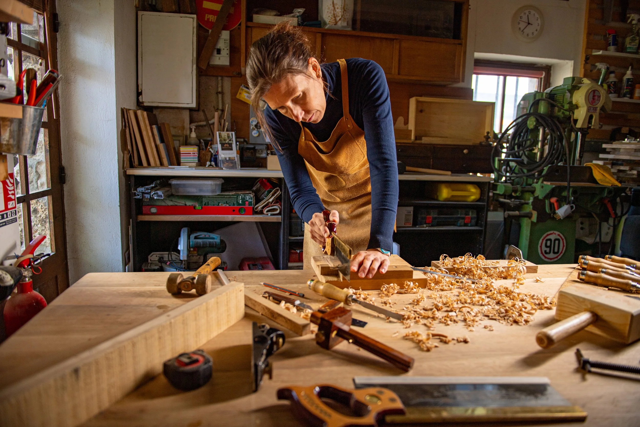 Elise dans l'atelier