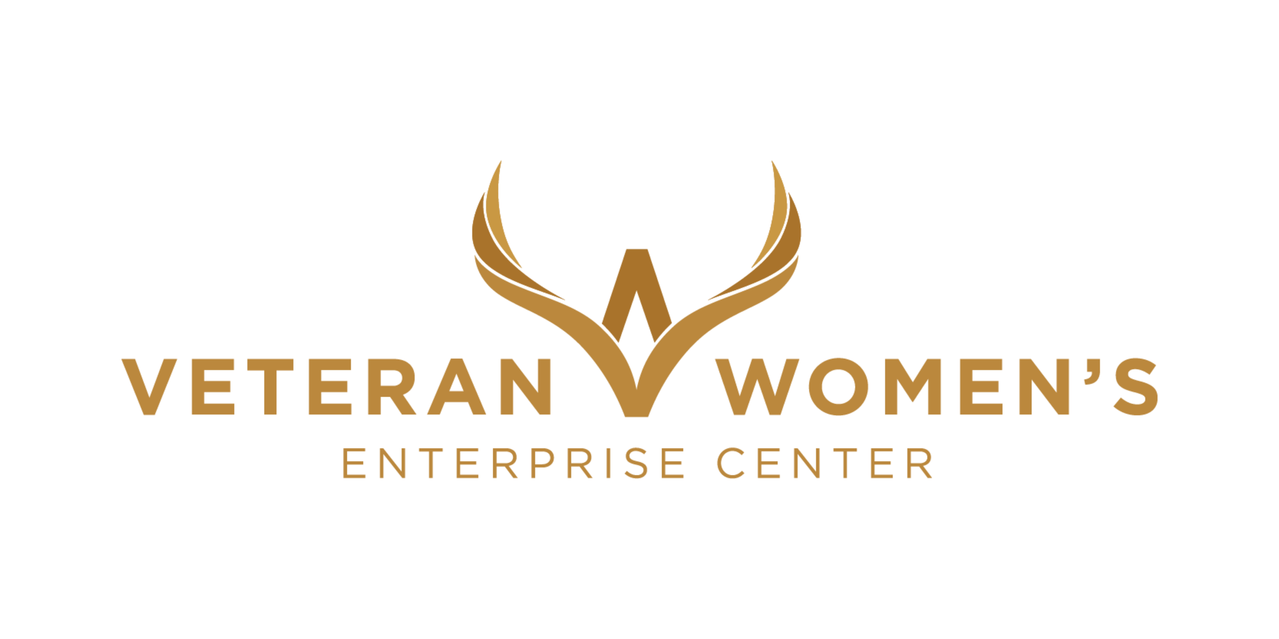 Logo of Veteran Women's Enterprise Center featuring stylized emblem with wings and the text "Veteran Women’s Enterprise Center" in brown lettering.