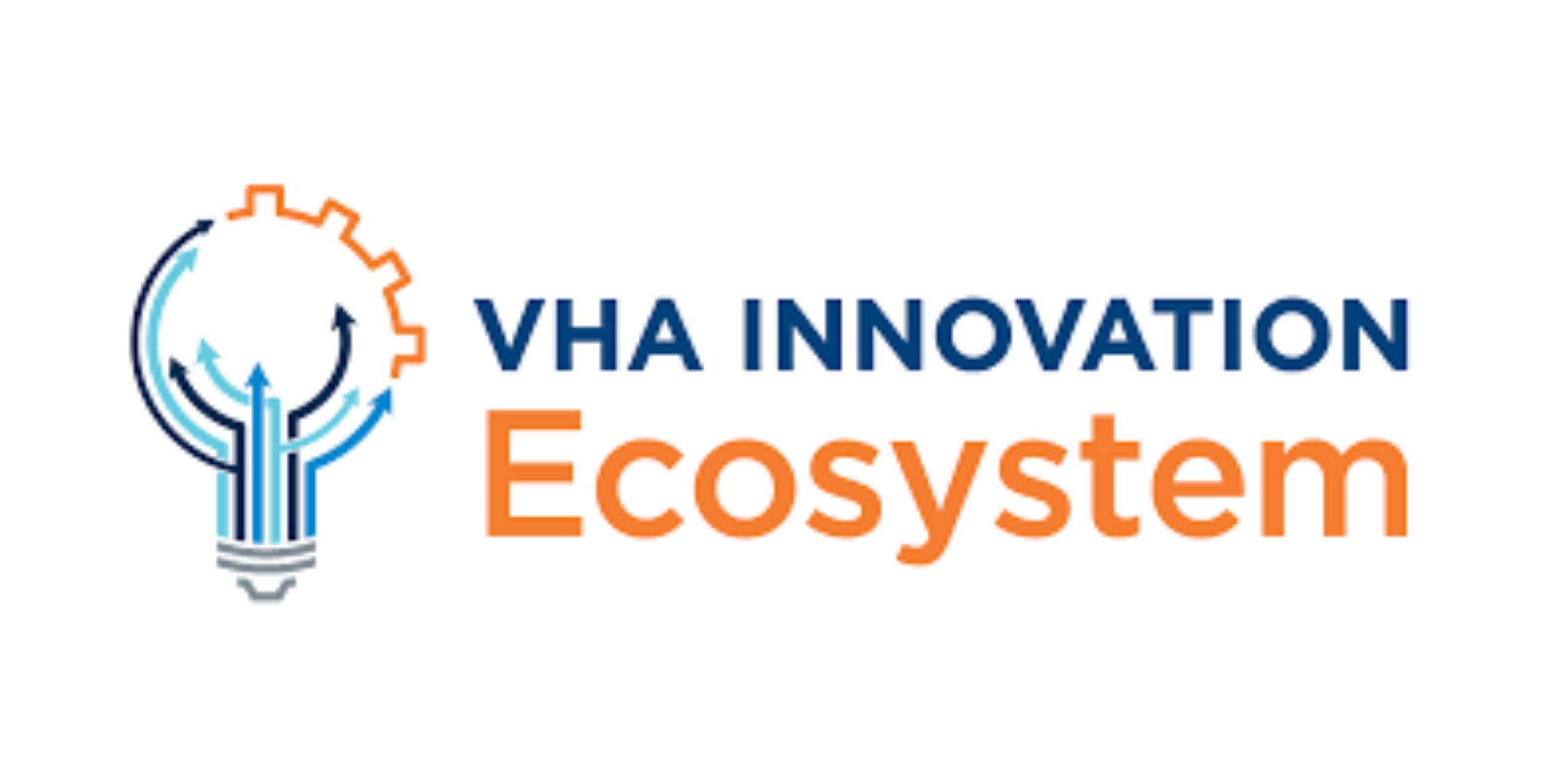 Logo for VHA Innovation Ecosystem featuring a lightbulb with arrows and gear elements, with the text 'VHA Innovation Ecosystem'.