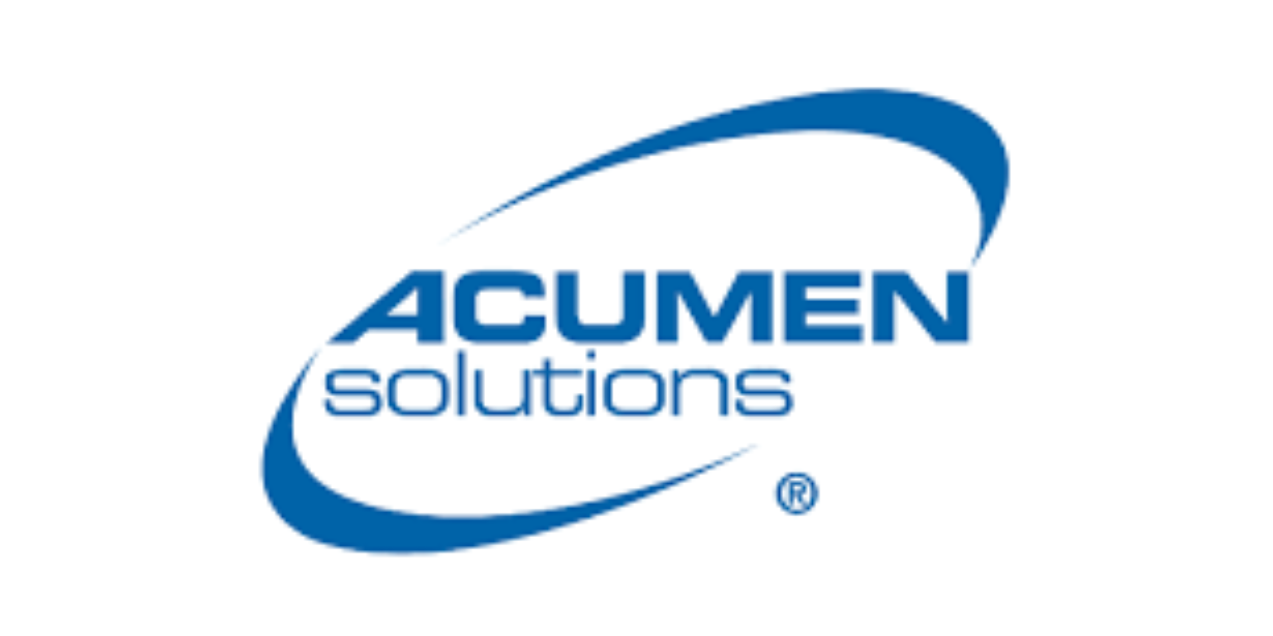 Logo of Acumen Solutions featuring the company name with a blue swoosh design.