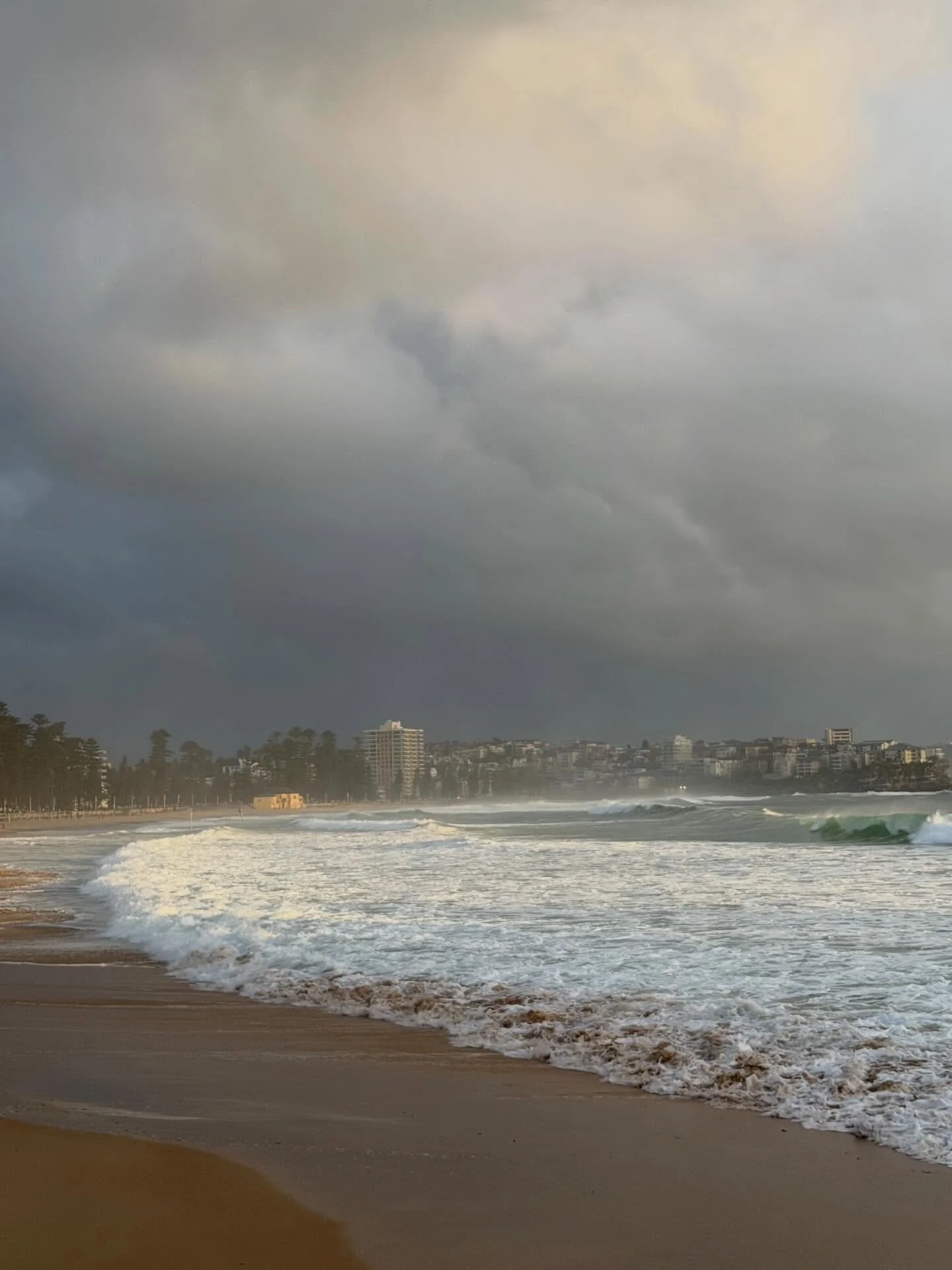 Wild seas at Manly to celebrate the start of the new year