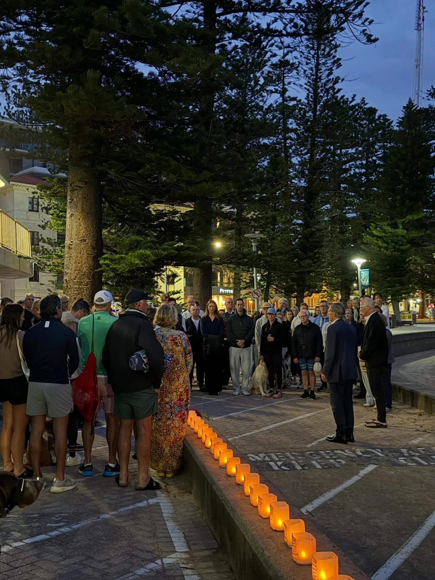 Anzac Day 2026. Some reflection time before the swim. Each year attendee numbers continue to build for the Anzac @boldandbeautifulswimsquadmanly swim