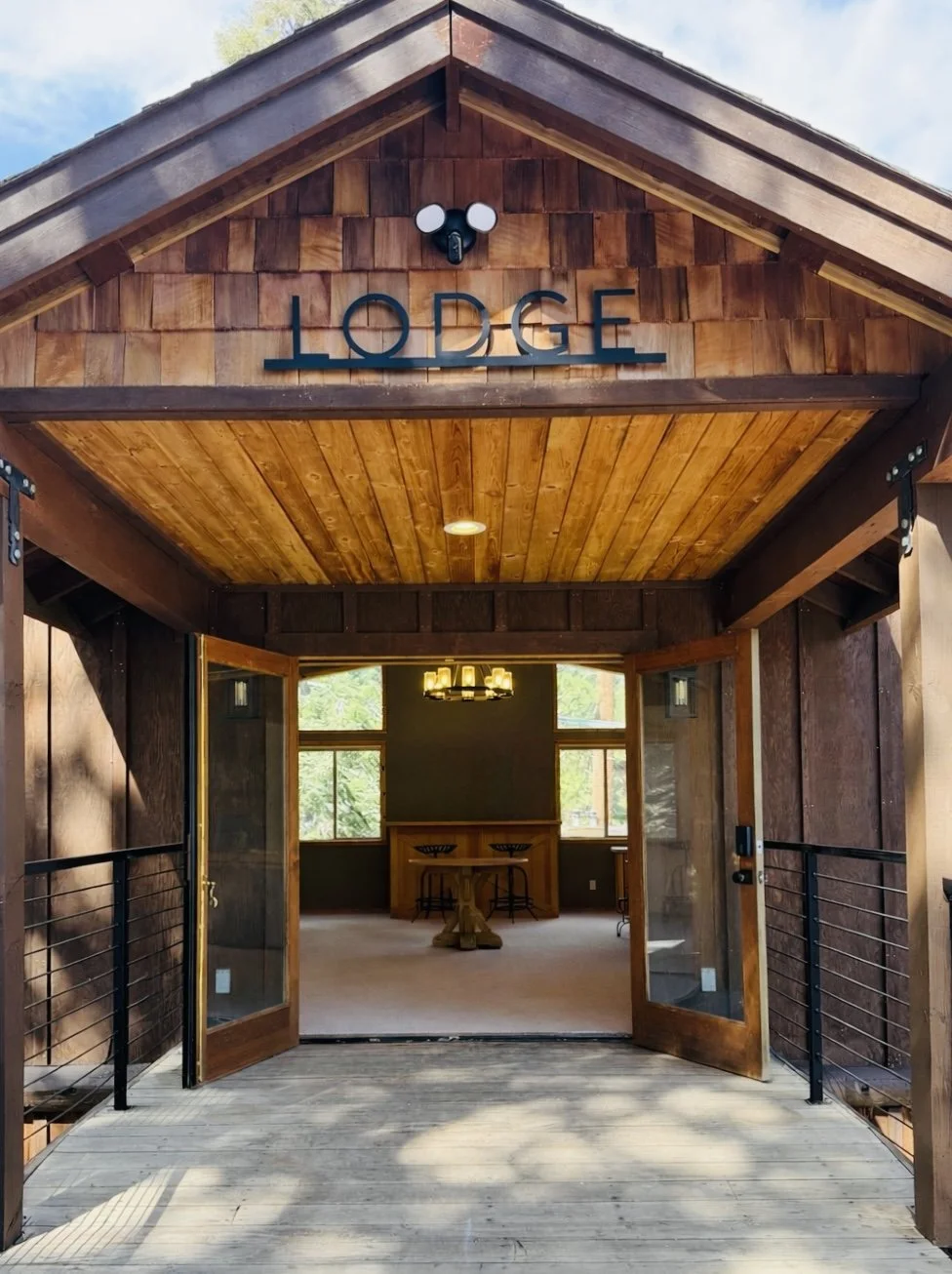 The Lodge is a 1,000-square-foot game room and versatile meeting space.