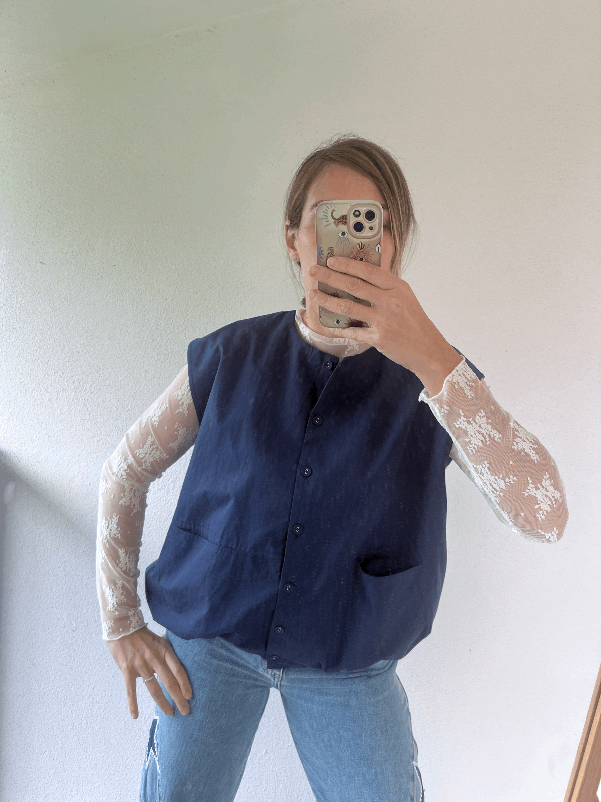 Chaleco Azul Marino Mujer