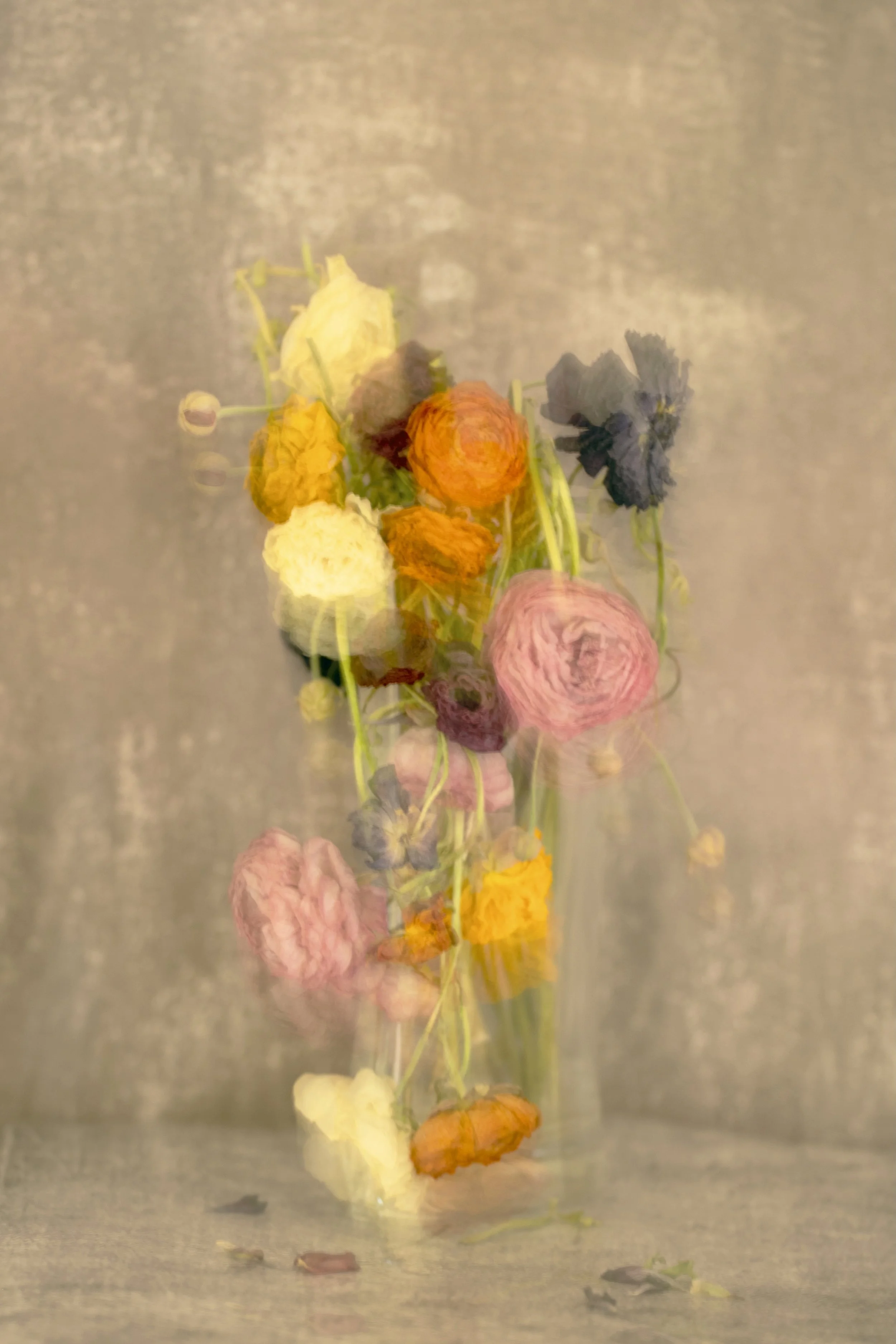 long exposure image of a vase of flowers catherinelewisphotography.JPG