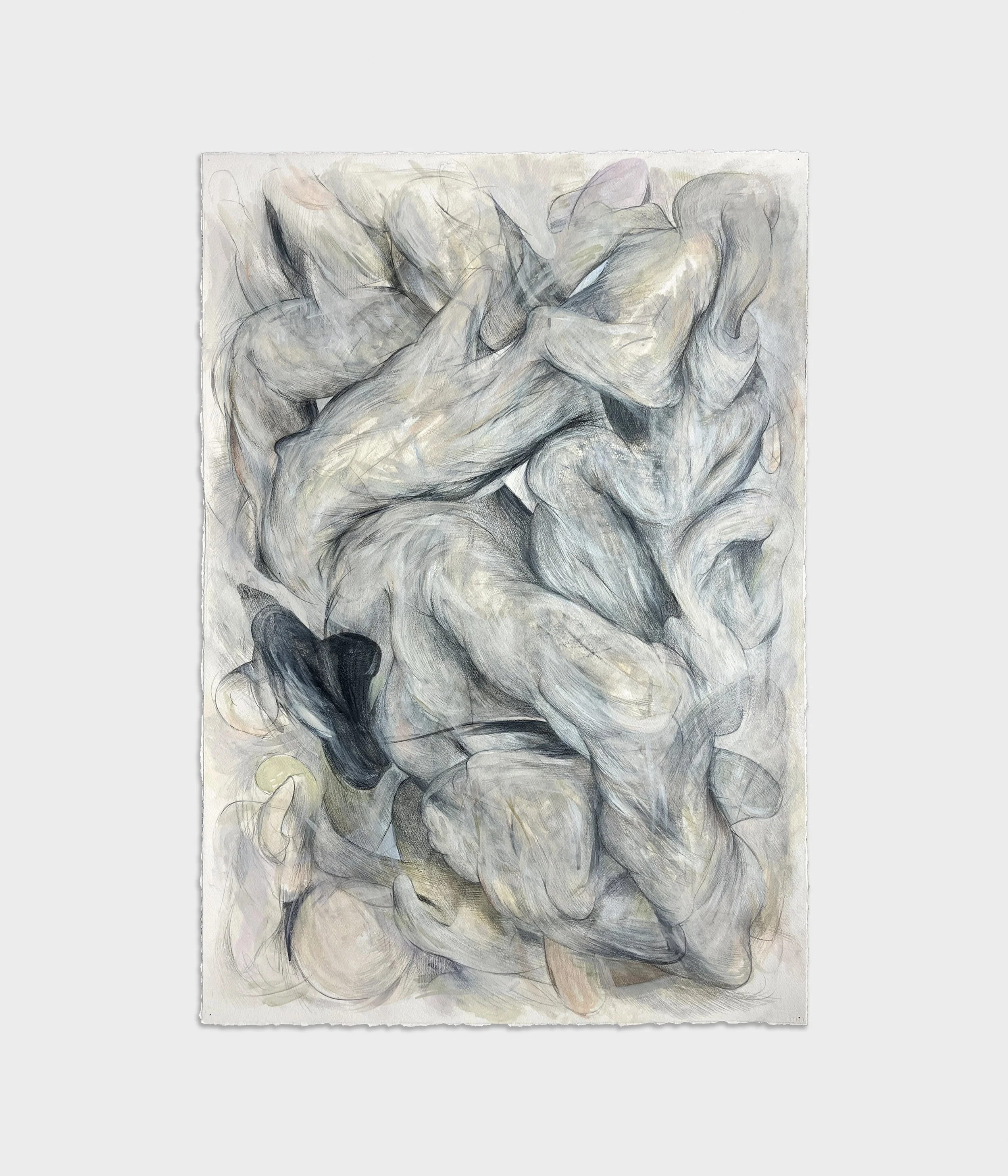  Untitled,  2025 
Graphite, pastel + watercolor on paper 
40 ½ x 28 inches 