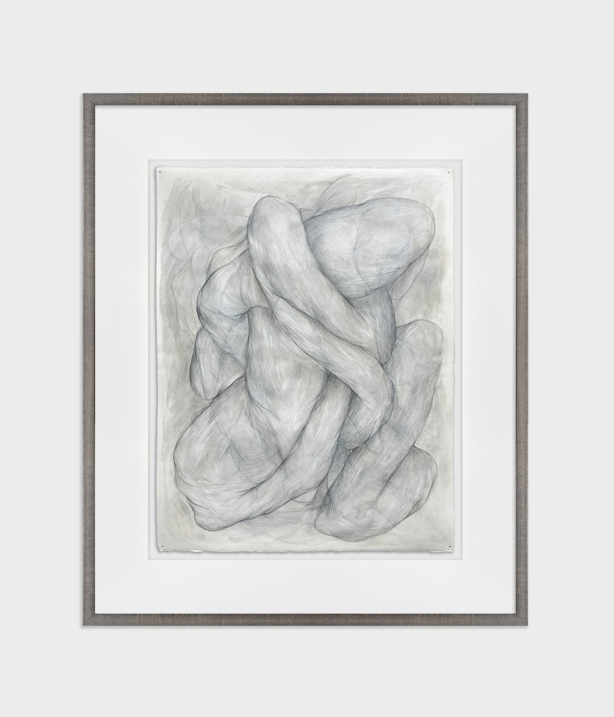  Once, Twice,  2025 
Graphite, pastel + watercolor on paper 
31 ¾ x 26 ⅝ inches (framed)