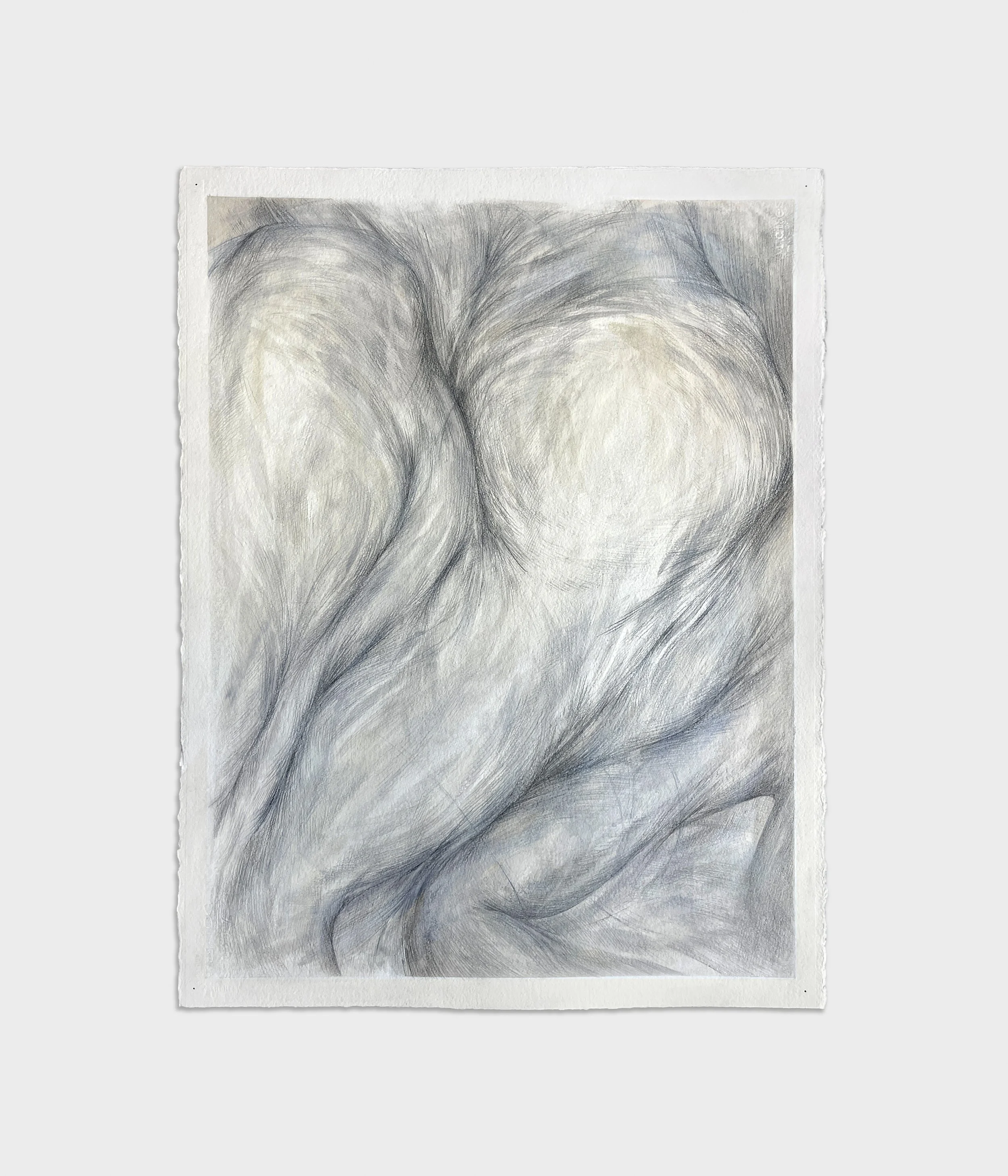  Soft Bend,  2025 
Graphite + watercolor on paper 
30 x 23 inches