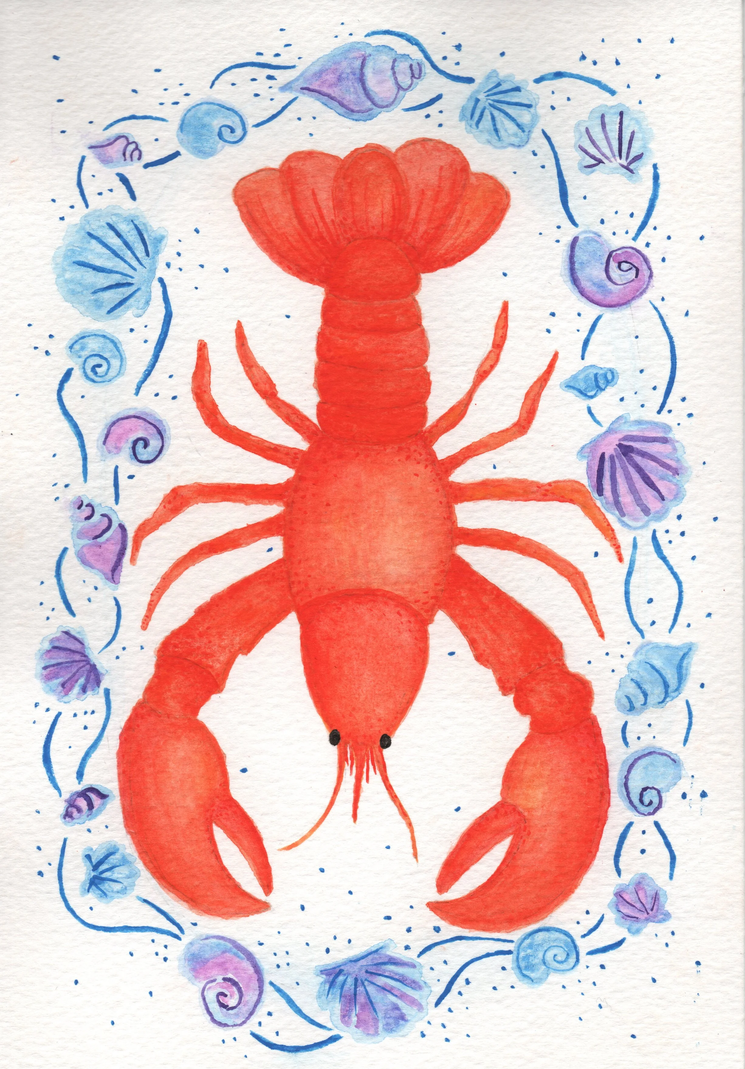 Watercolour Lobster