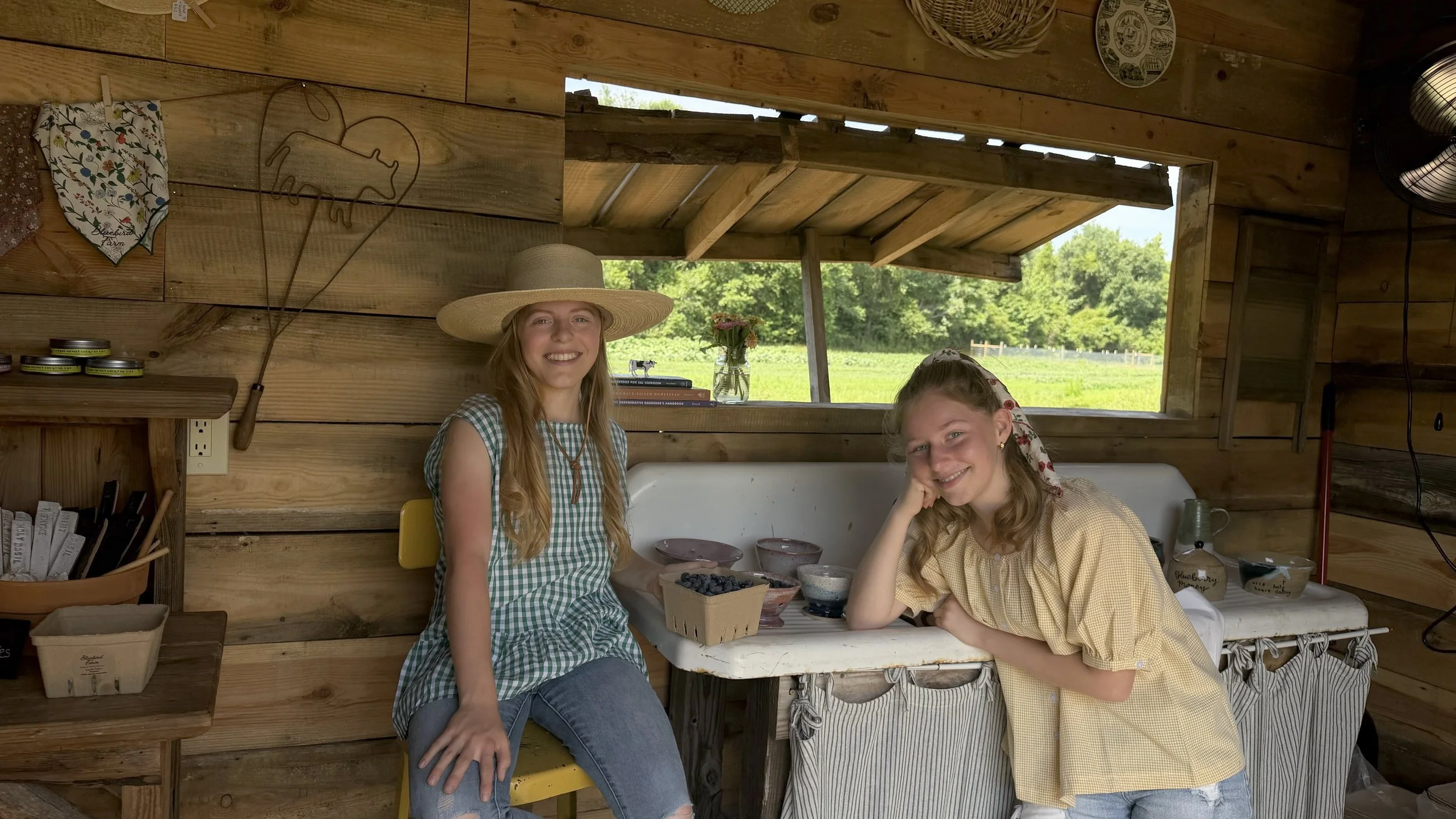 Castleberry girls at Bluebird Farms in Burgaw.jpg