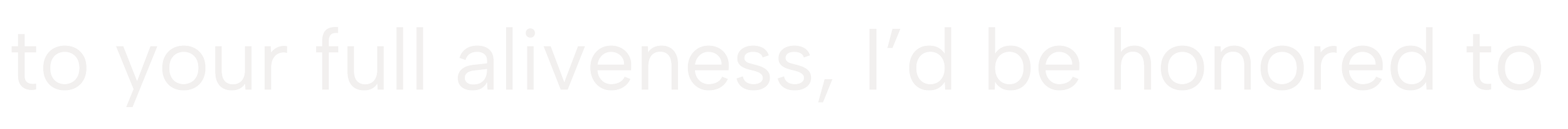 Text overlay on a black background that says, 'to your full aliveness, I'd be honored to'.