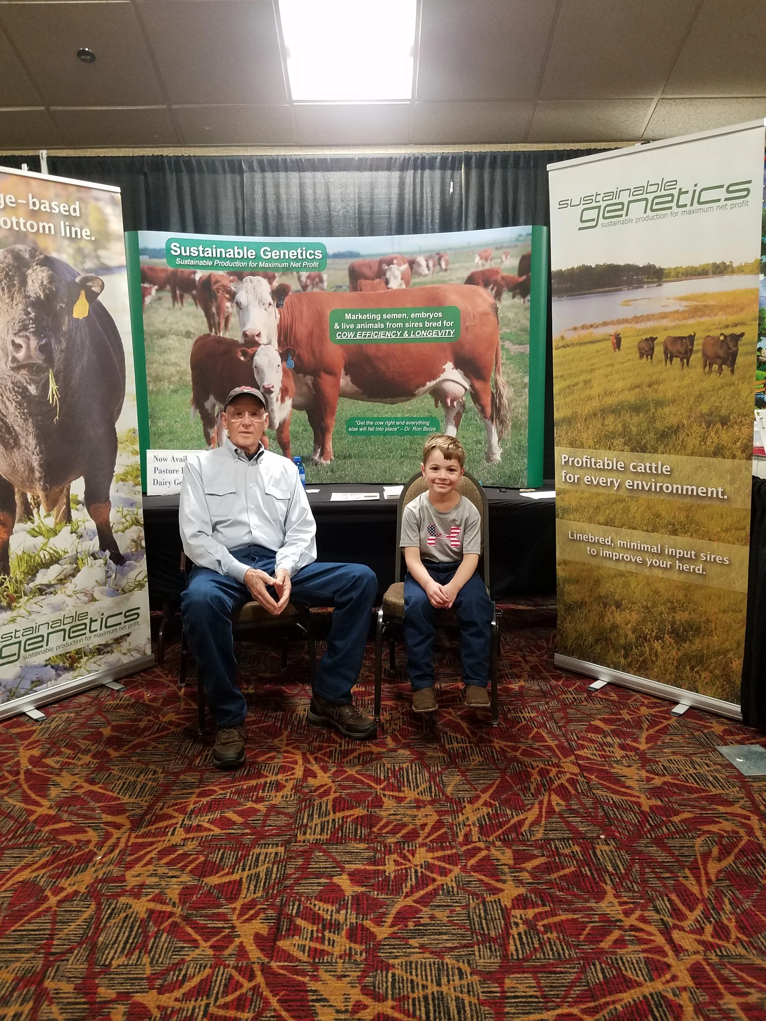 Hodge & Jimmy Cuatro relaxing at Grassfed Exchange Conference, Rapid City, SD