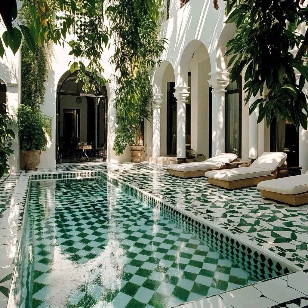 Colour therapy ✨ #courtyardhouse #riad #interiodesign #marrakech