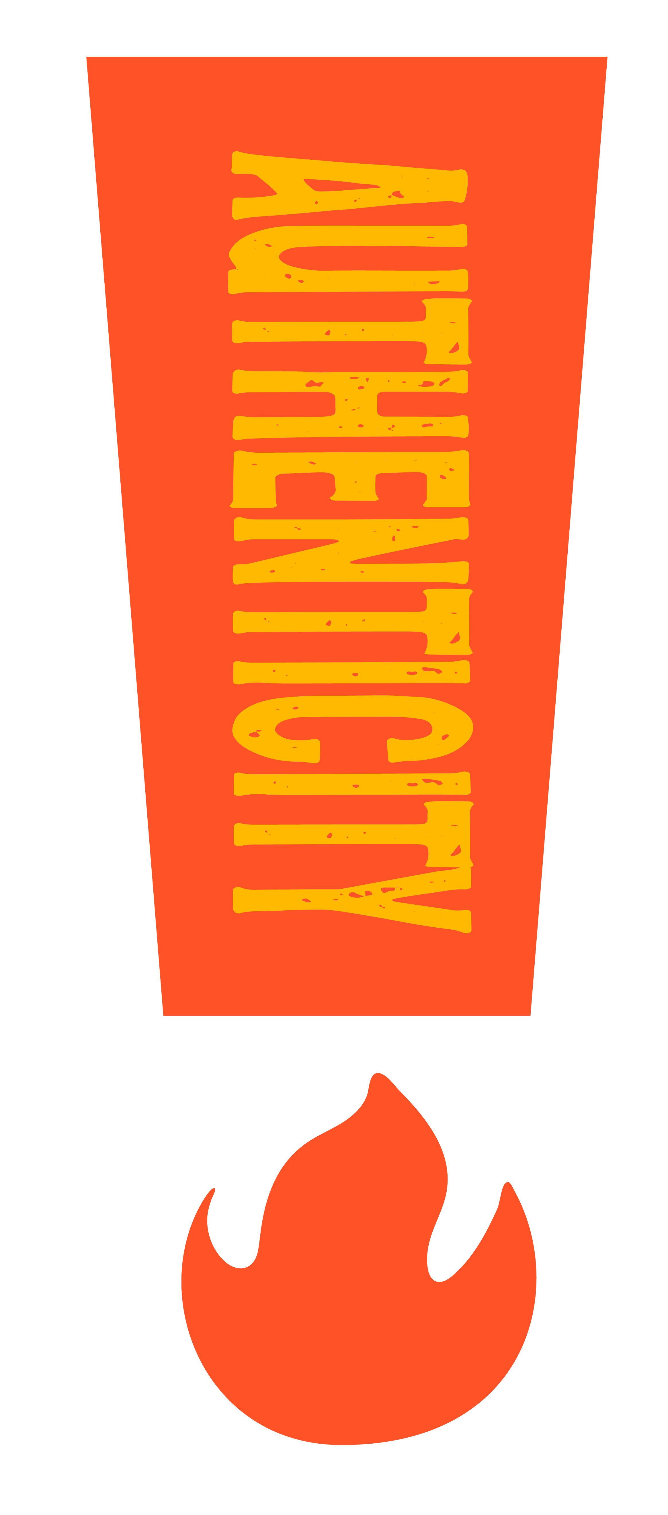 A graphic illustration of a flaming torch with the word "MURDER" in yellow, stylized text inside the flame.