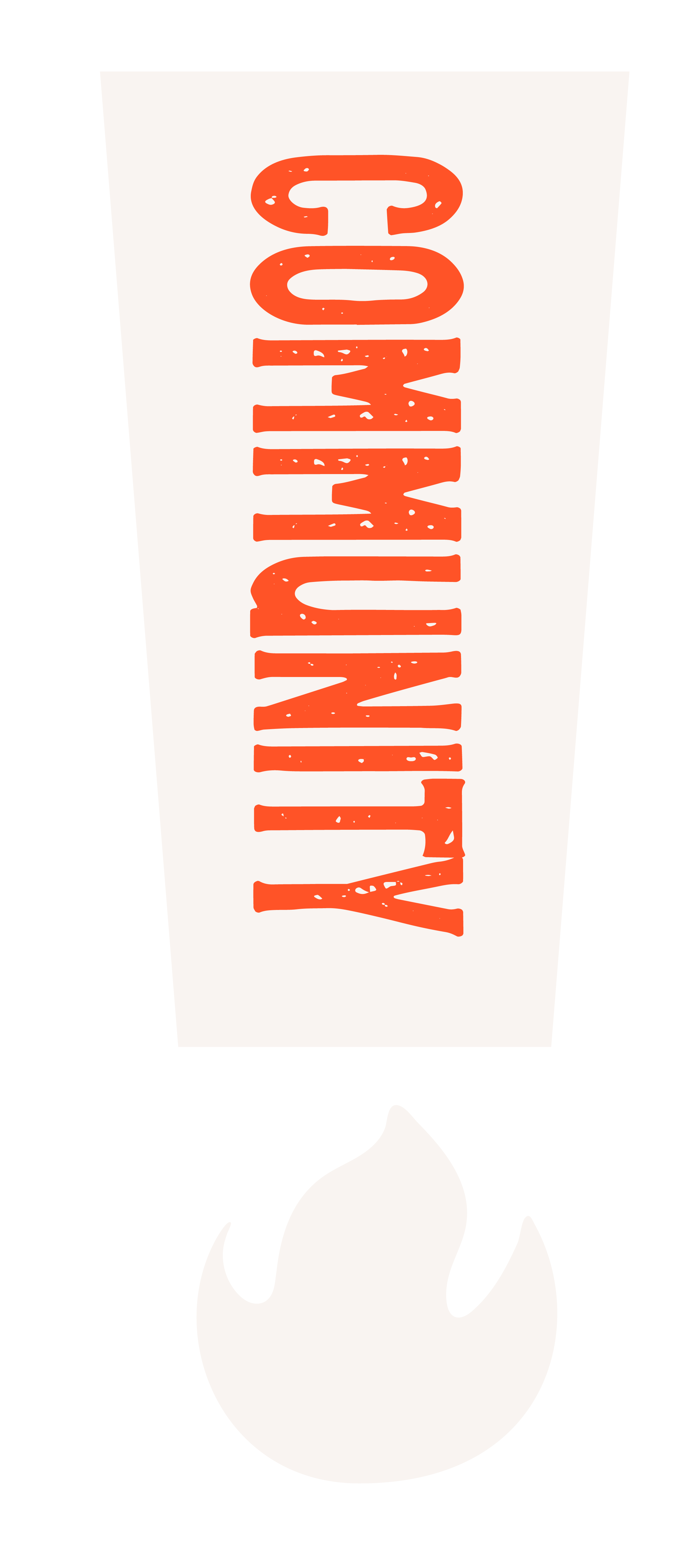 A matchstick with a flame at the tip and the word ''WARNING'' written vertically in red on the matchstick.