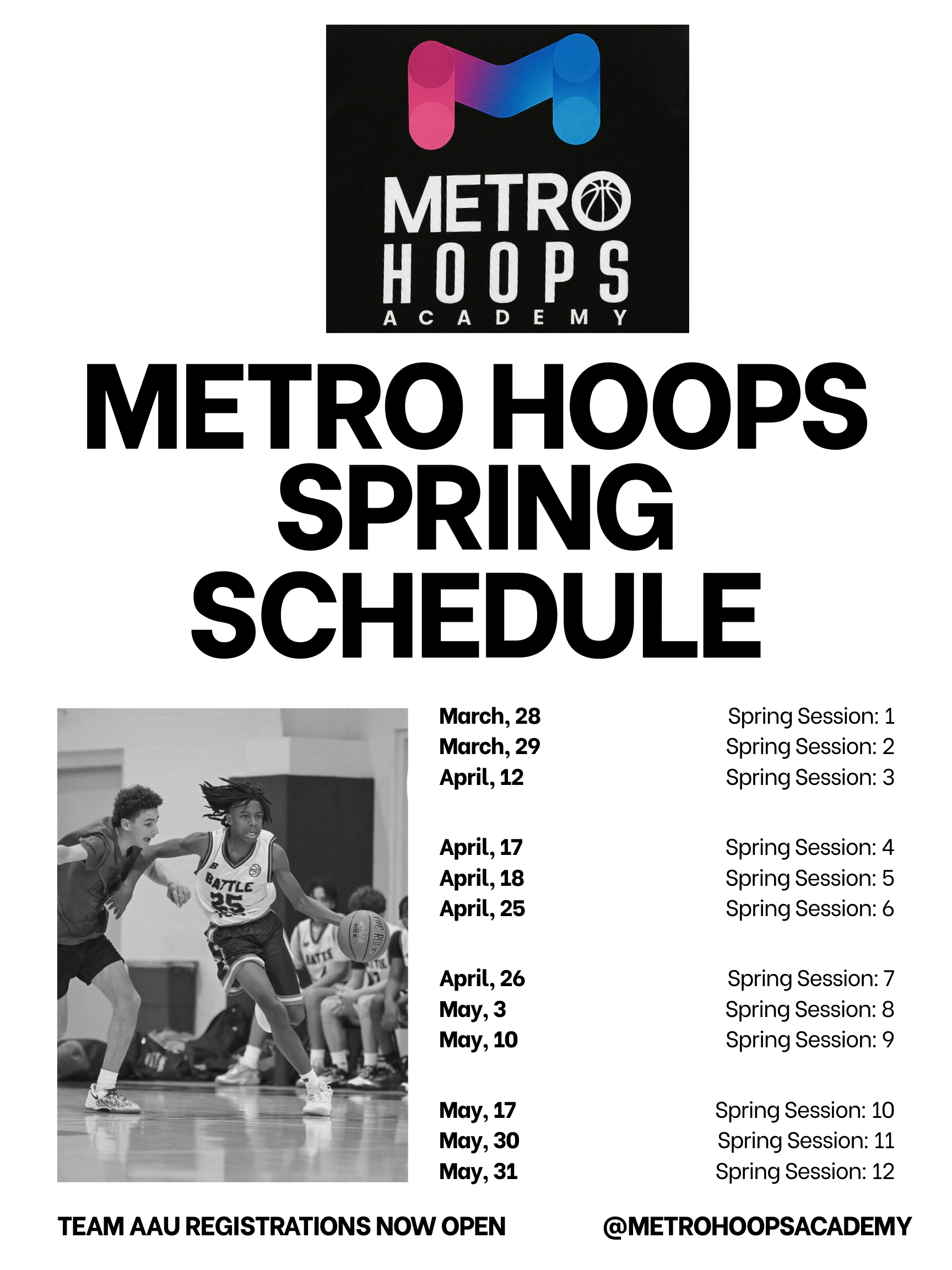 Metro Hoops 2026 Spring Sessions
