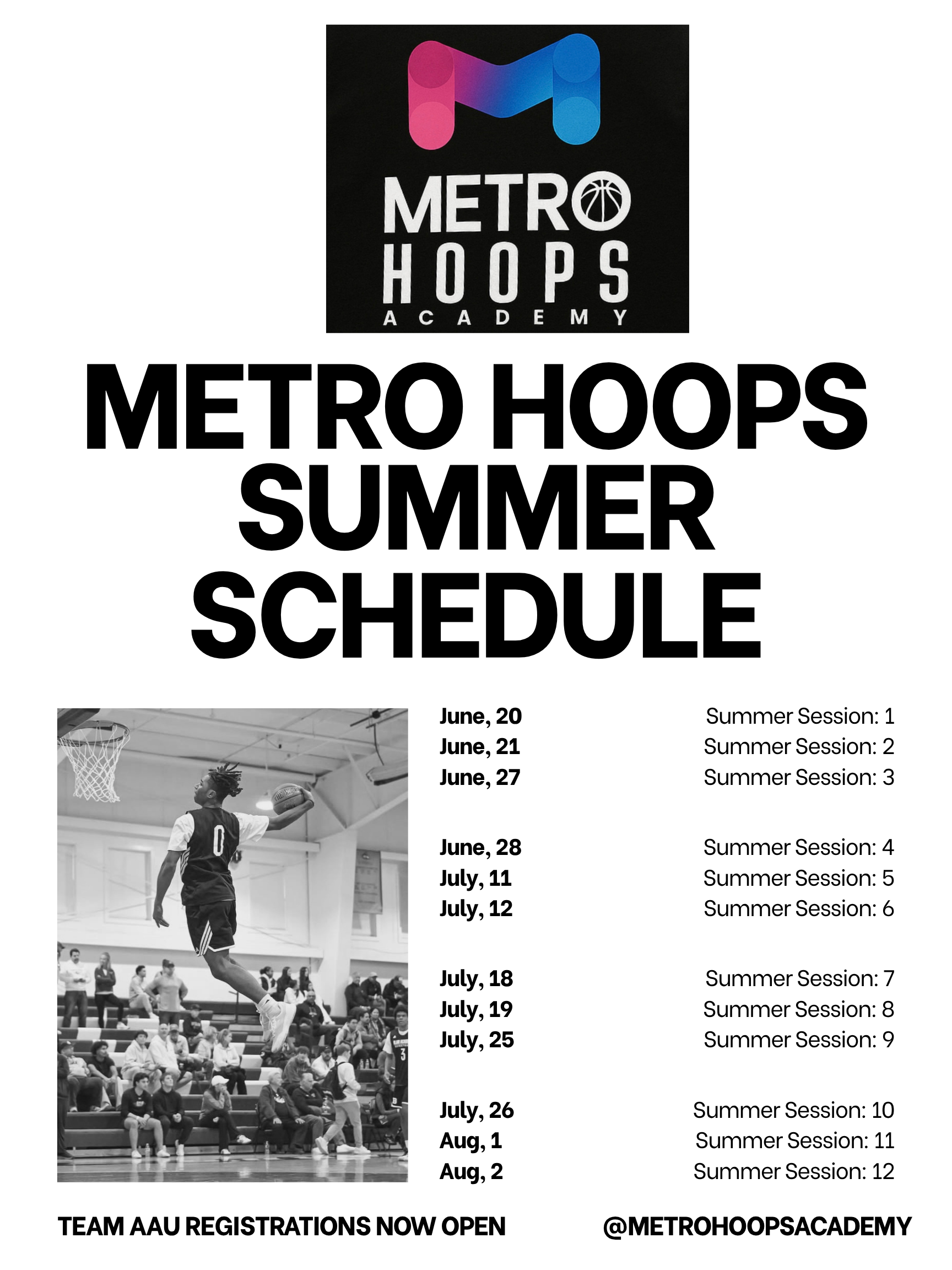 Metro Hoops 2026 Summer Sessions