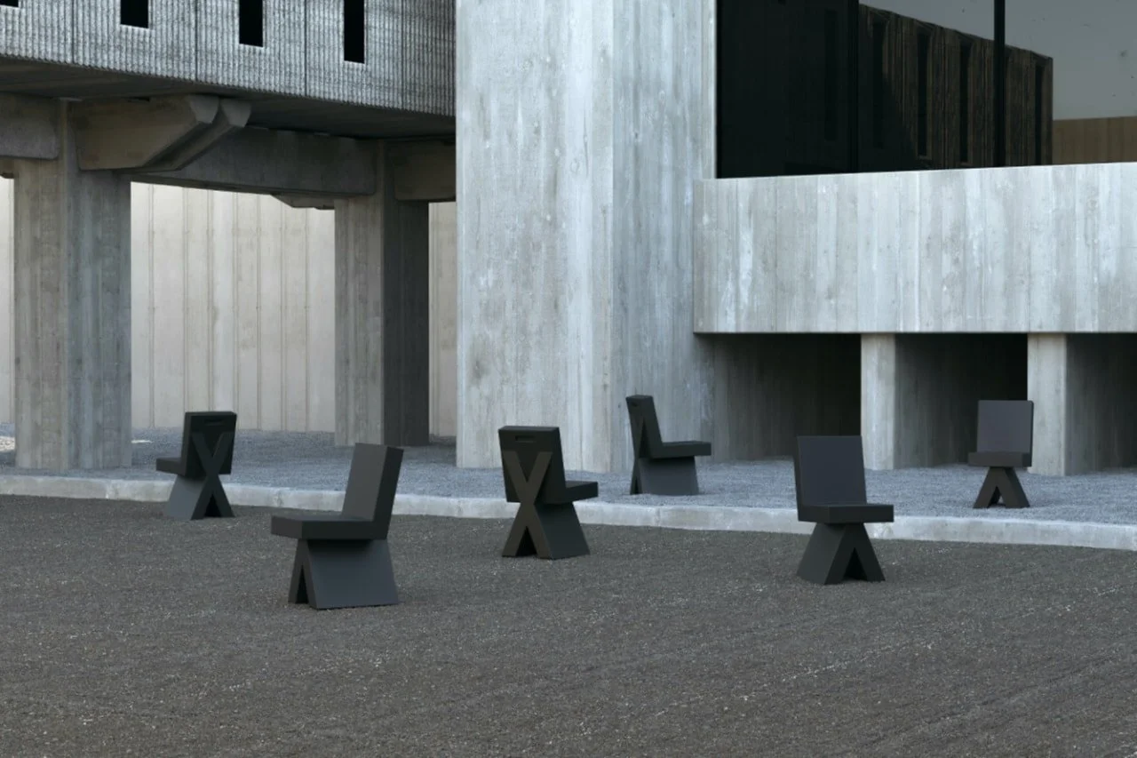 Brutal X-CHAIR for OUT Is 100% Recycled + Fully Circular (Design Milk)