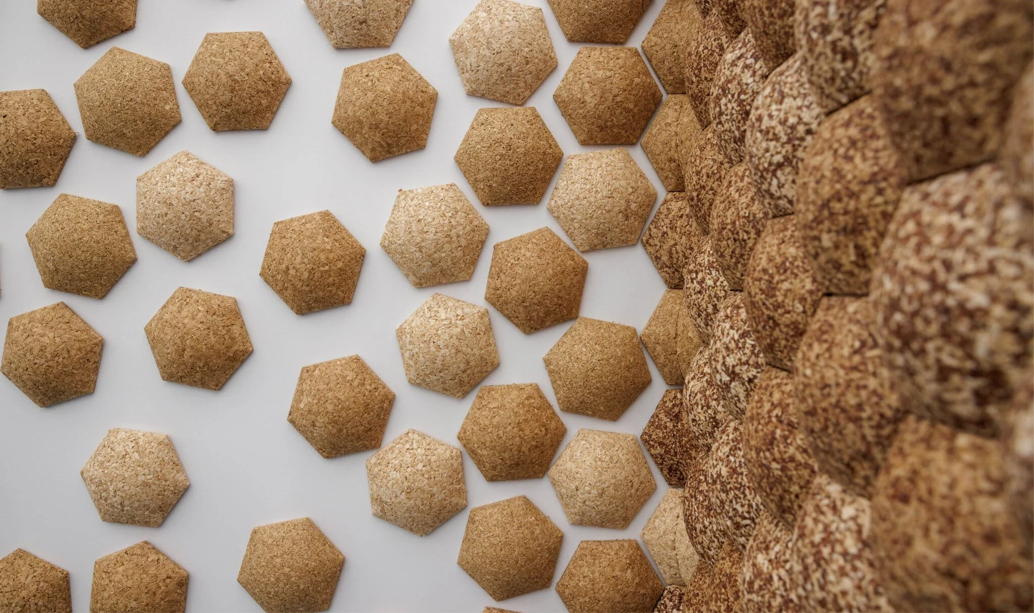 Henry Swanzy Makes Acoustic Wall Tiles From Wood + Chocolate Waste (Circular by Design, Design Milk)