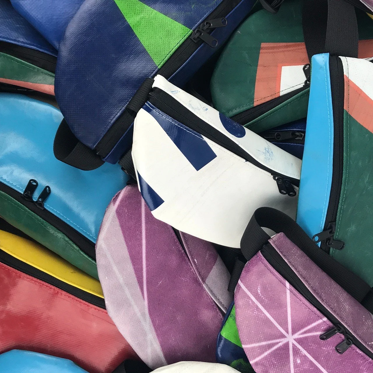 Síofra Caherty Turns Tarps, Waste Leather, and Airplane Straps Into Bags (Circular by Design, Design Milk)