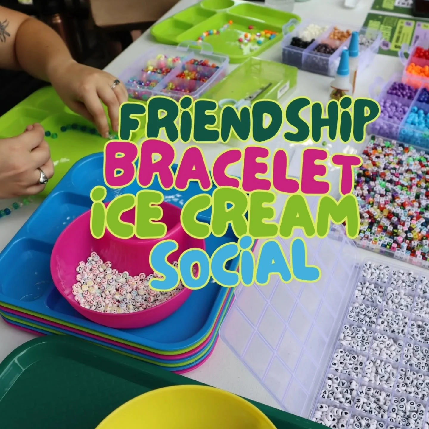 Personally, I had a blast and made friends! Seems like you guys had fun tho too 💚 
thanks for coming out and making human connections! And thanks so much to @east.creamery for having delicious ice cream on a very sweaty day! 🍦 
. #friendshipbracele