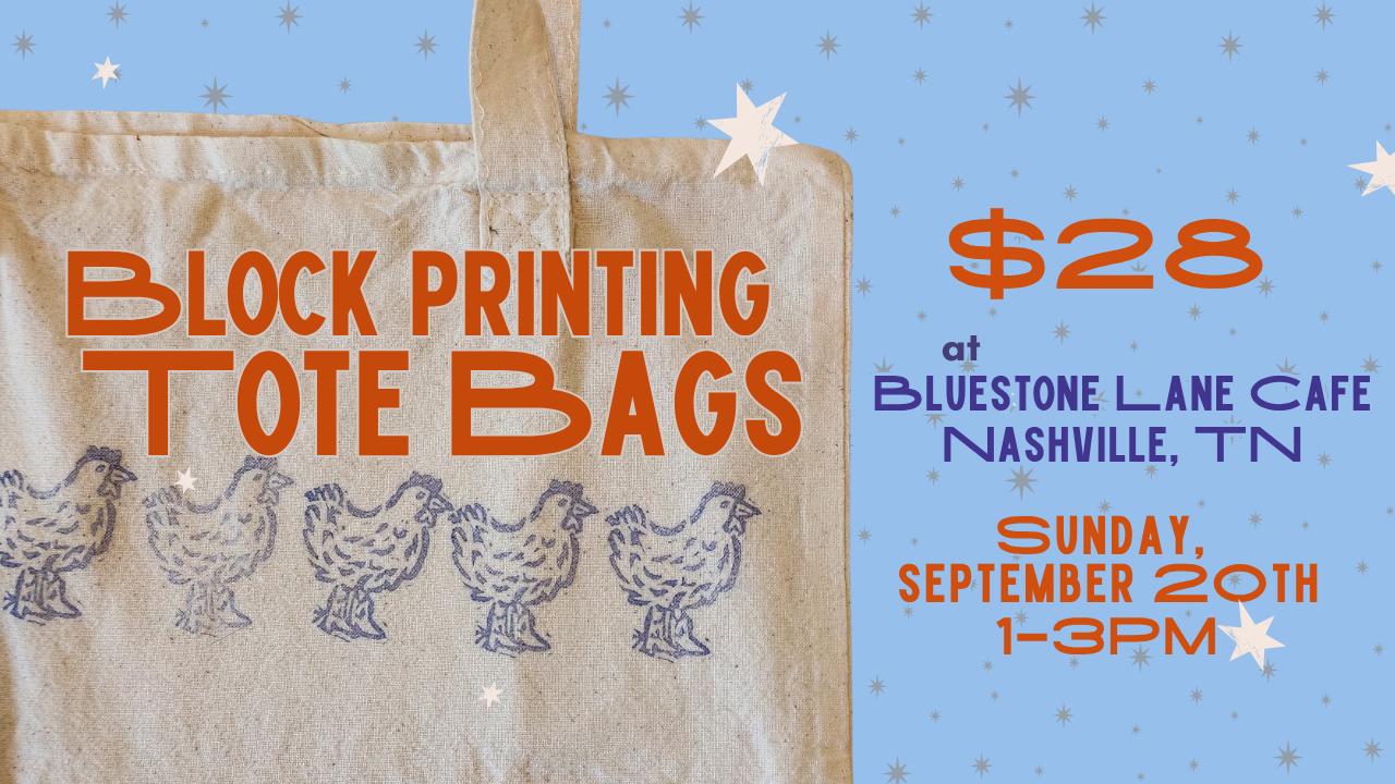 Block Print Tote Bags