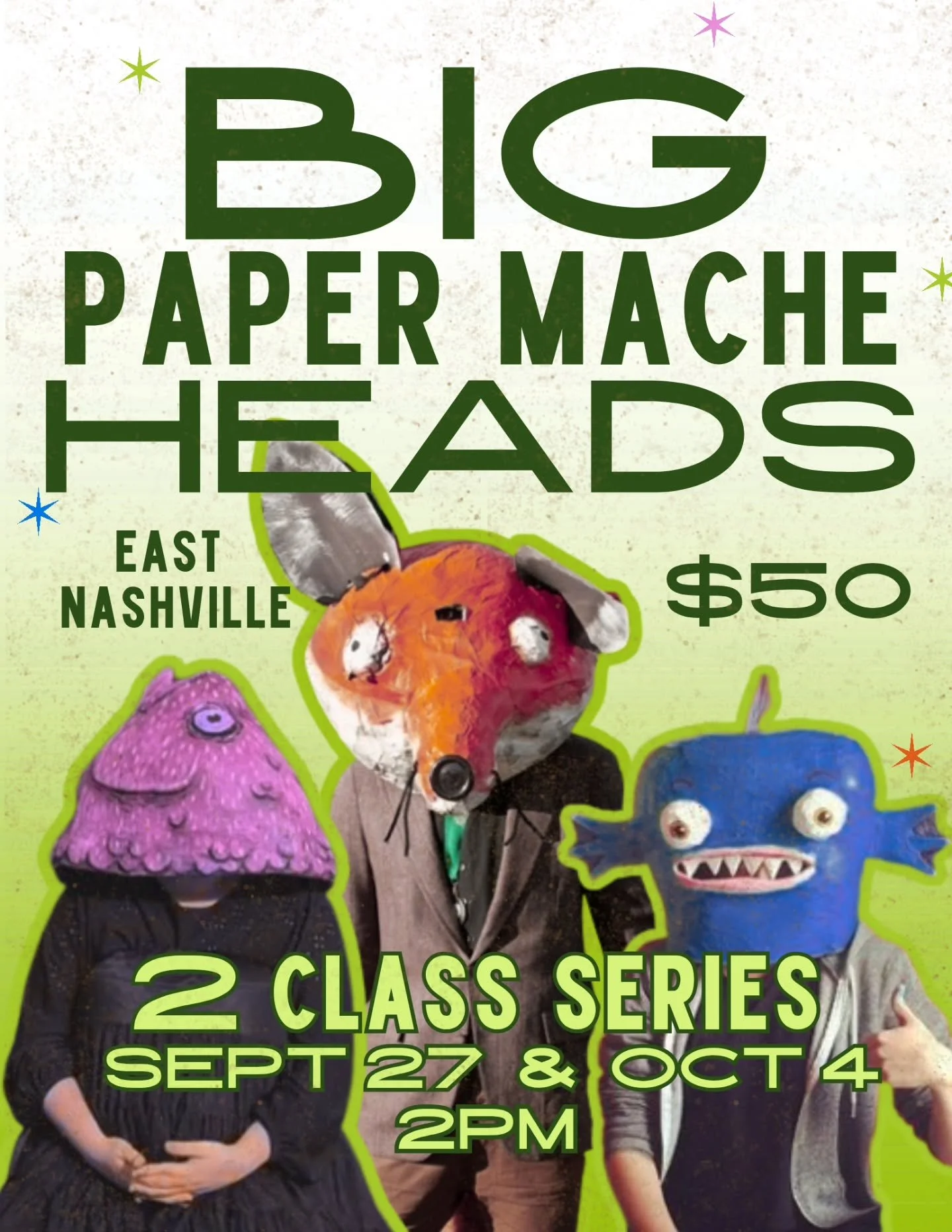 The big one! Come build your coolest Halloween costume yet with us! I'm so excited for this one. It'll take 2 classes for us to finish them, and it's going to be so fun 👻😈 ticket at the link in our bio!