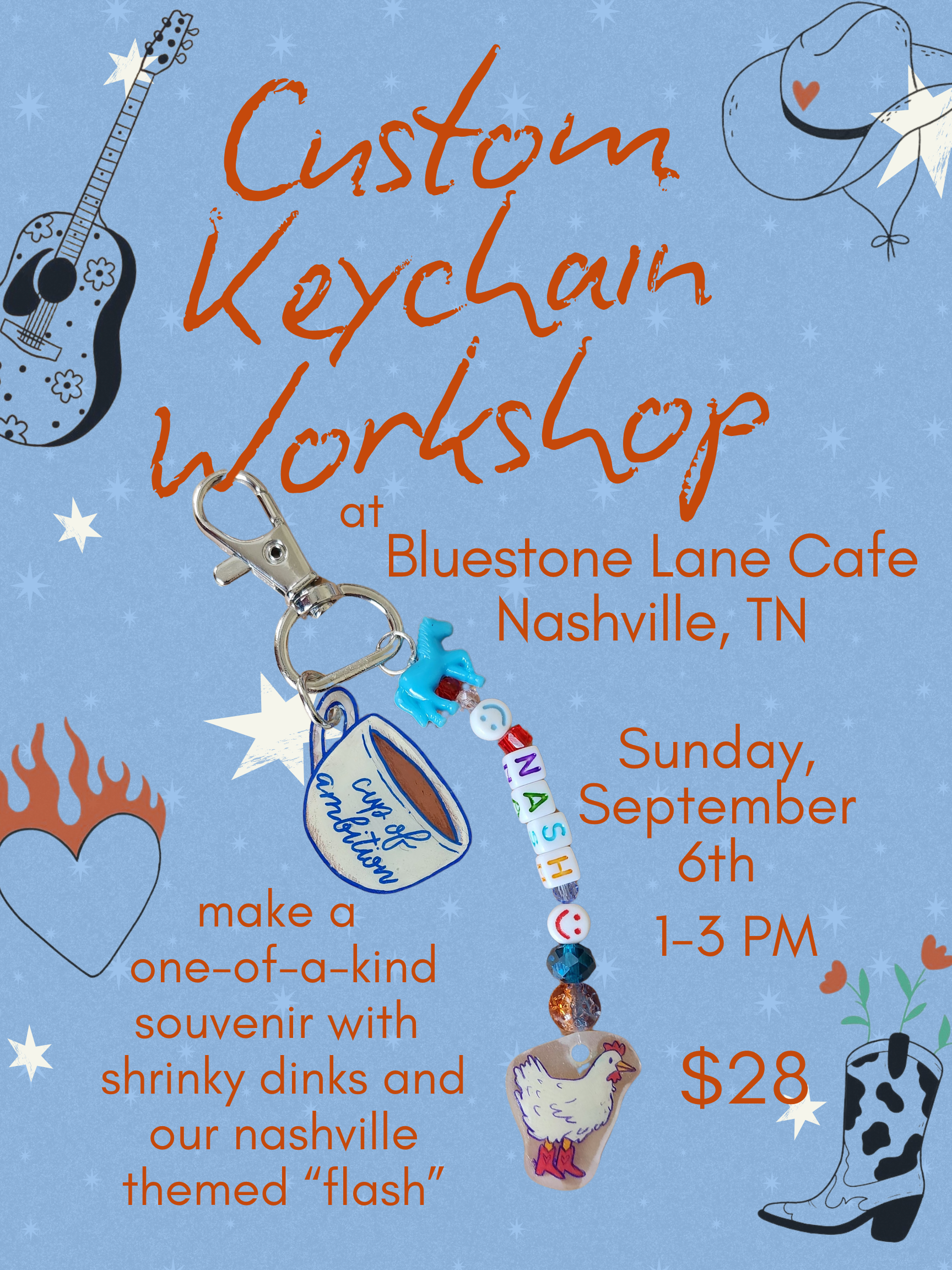 Keychains at Bluestone Lane - September 6