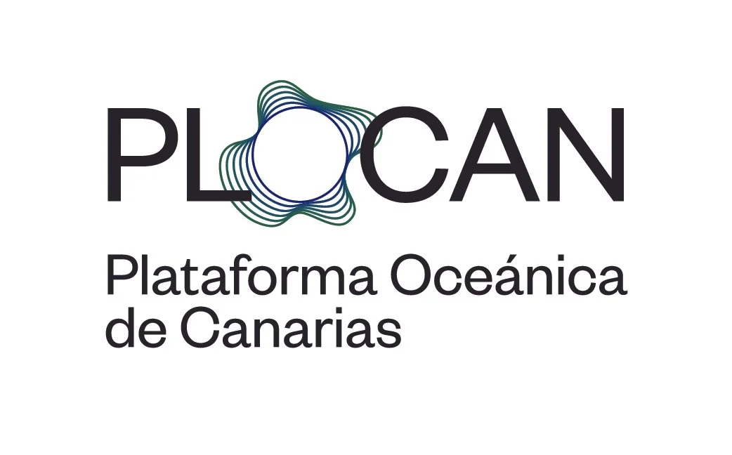 Logo of PLOCAN, Oceanic Platform of the Canary Islands, featuring a stylized circular design and the text 'PLOCAN' with 'Plataforma Oceánica de Canarias' below.