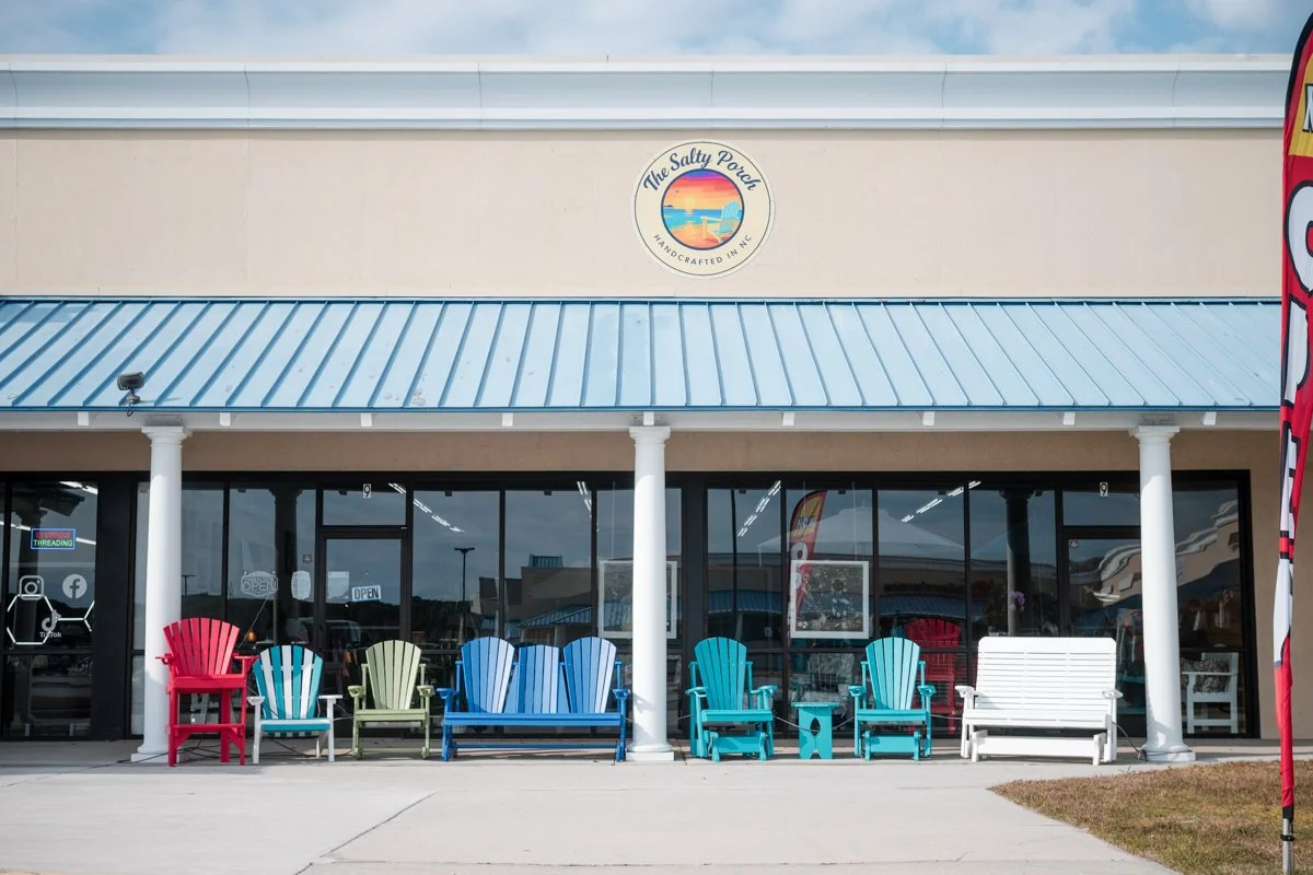 Outside of The Salty Porch in beautiful Atlantic Beach, NC