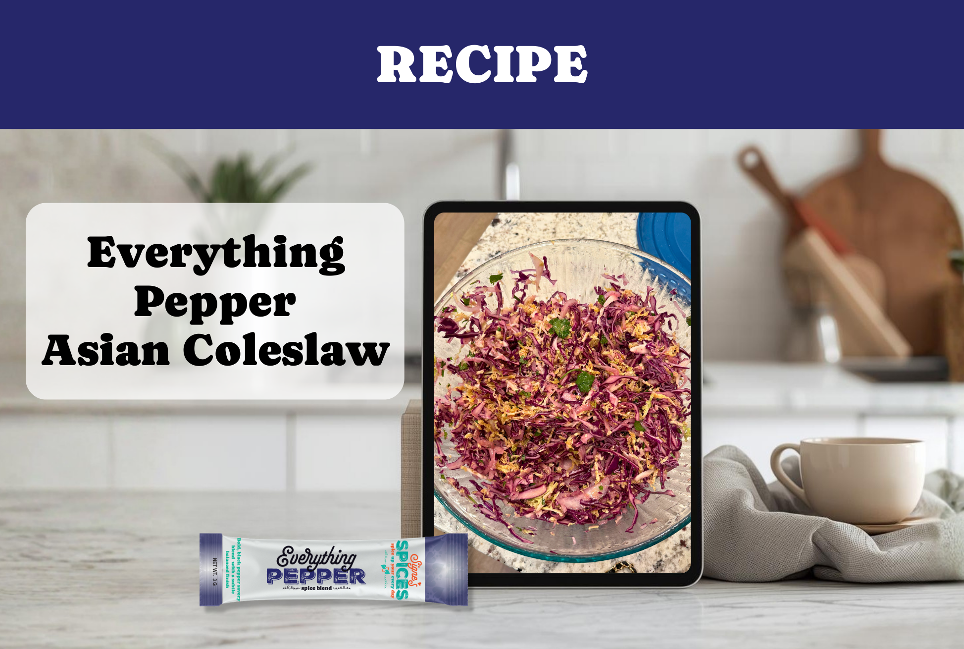 Everything Pepper Asian Coleslaw