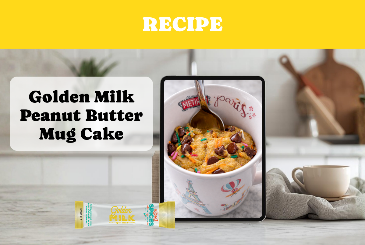 Golden Milk Peanut Butter Mug Cake