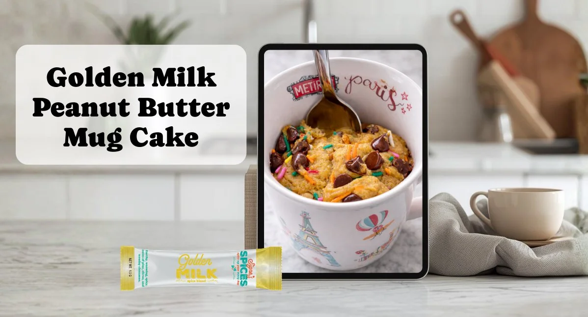 golden milk peanut butter mug cake
