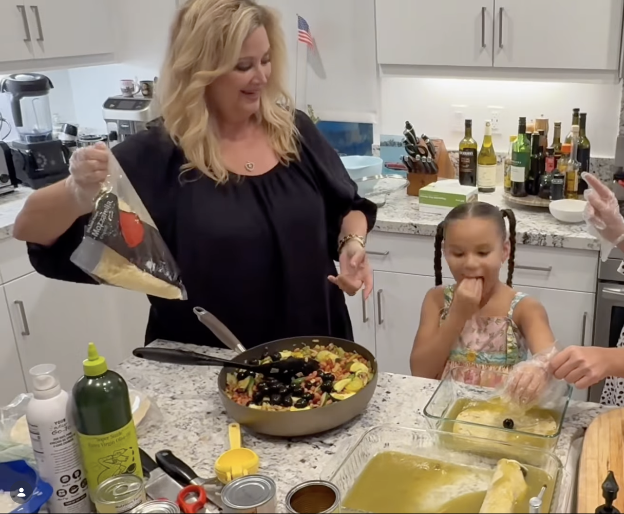 signe beck, owner of signe's spices, cooking in the kitchen