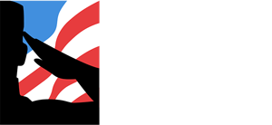 Logo of the Robert Irvine Foundation with a silhouette of a hand holding a fork against an American flag background.