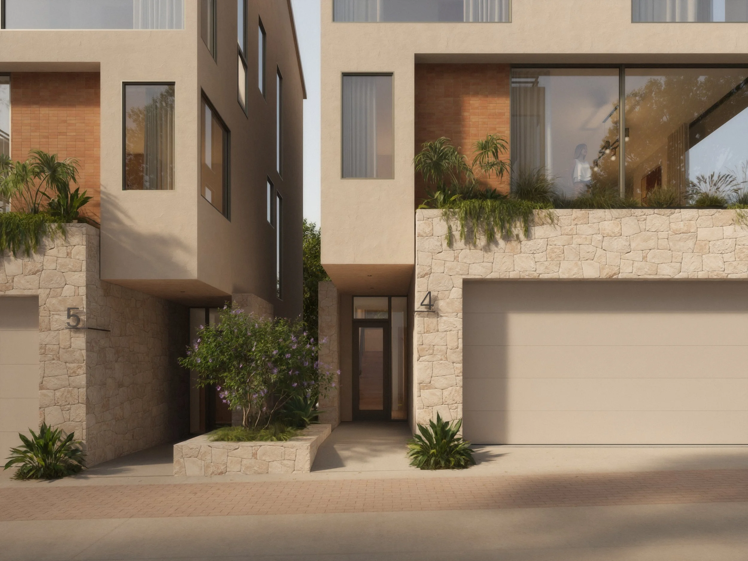 The entrance to one Sanarē West Lynn's private residences, with deeply integrated wellness and longevity features built into the homes themselves.