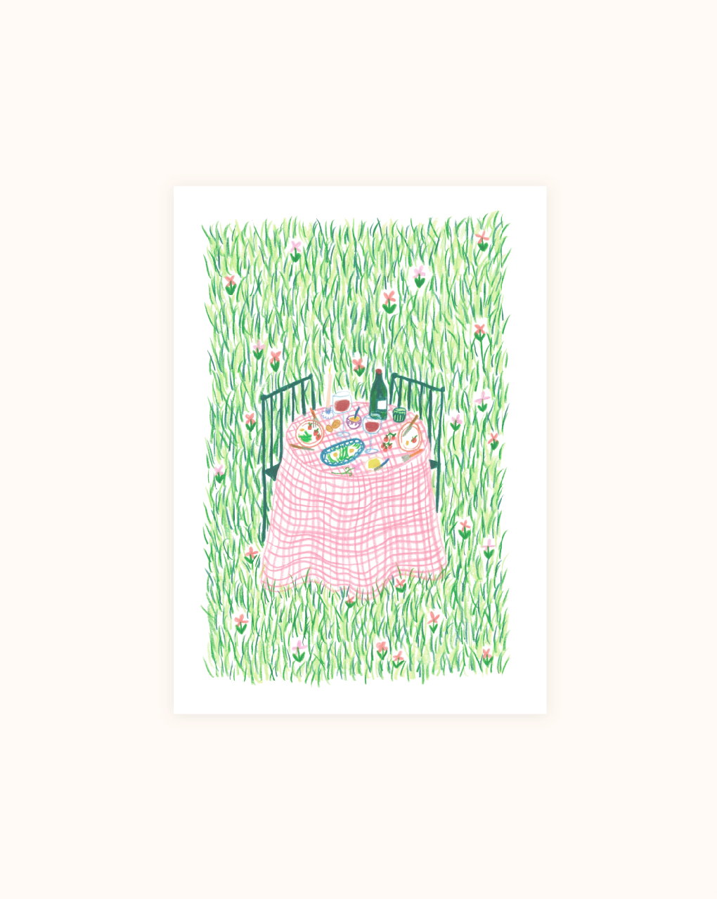 Le petit dîner  dans l'herbe