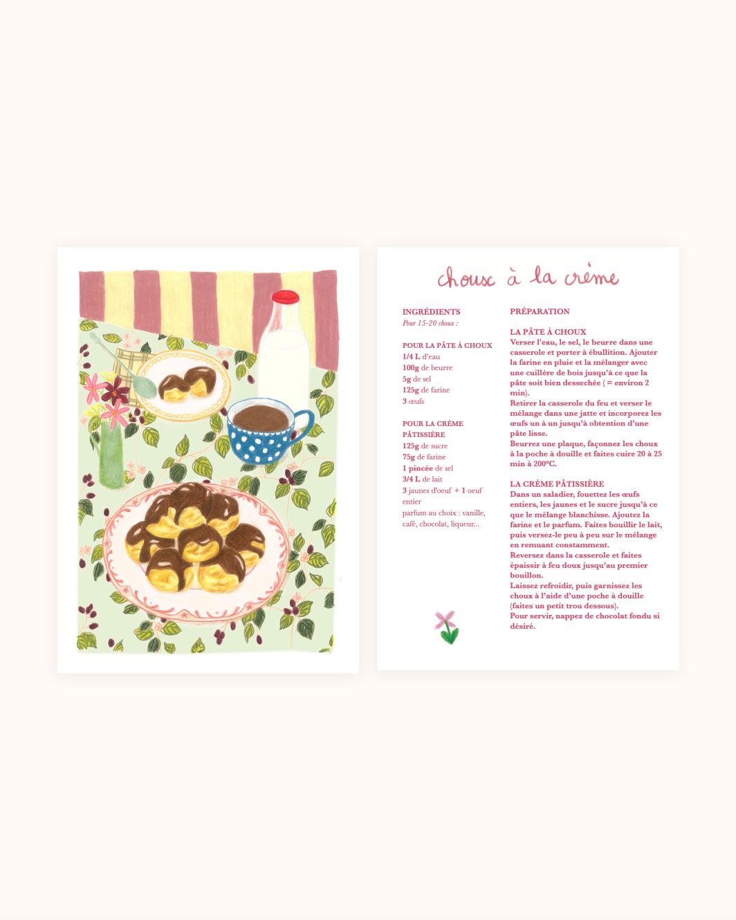 La recette des choux à la crème