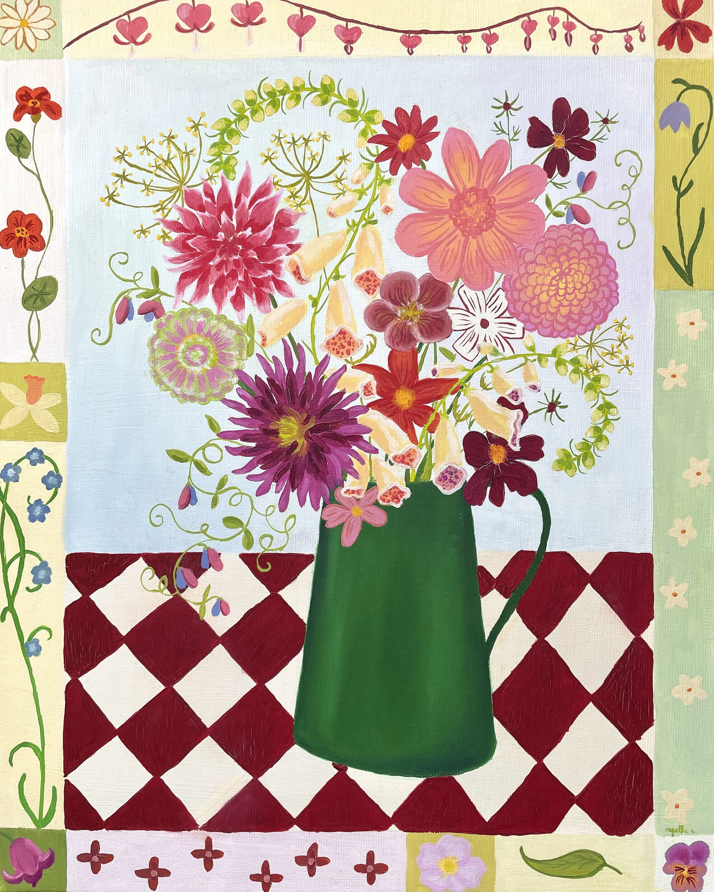 Le bouquet du jardin (huile, 40x50cm)