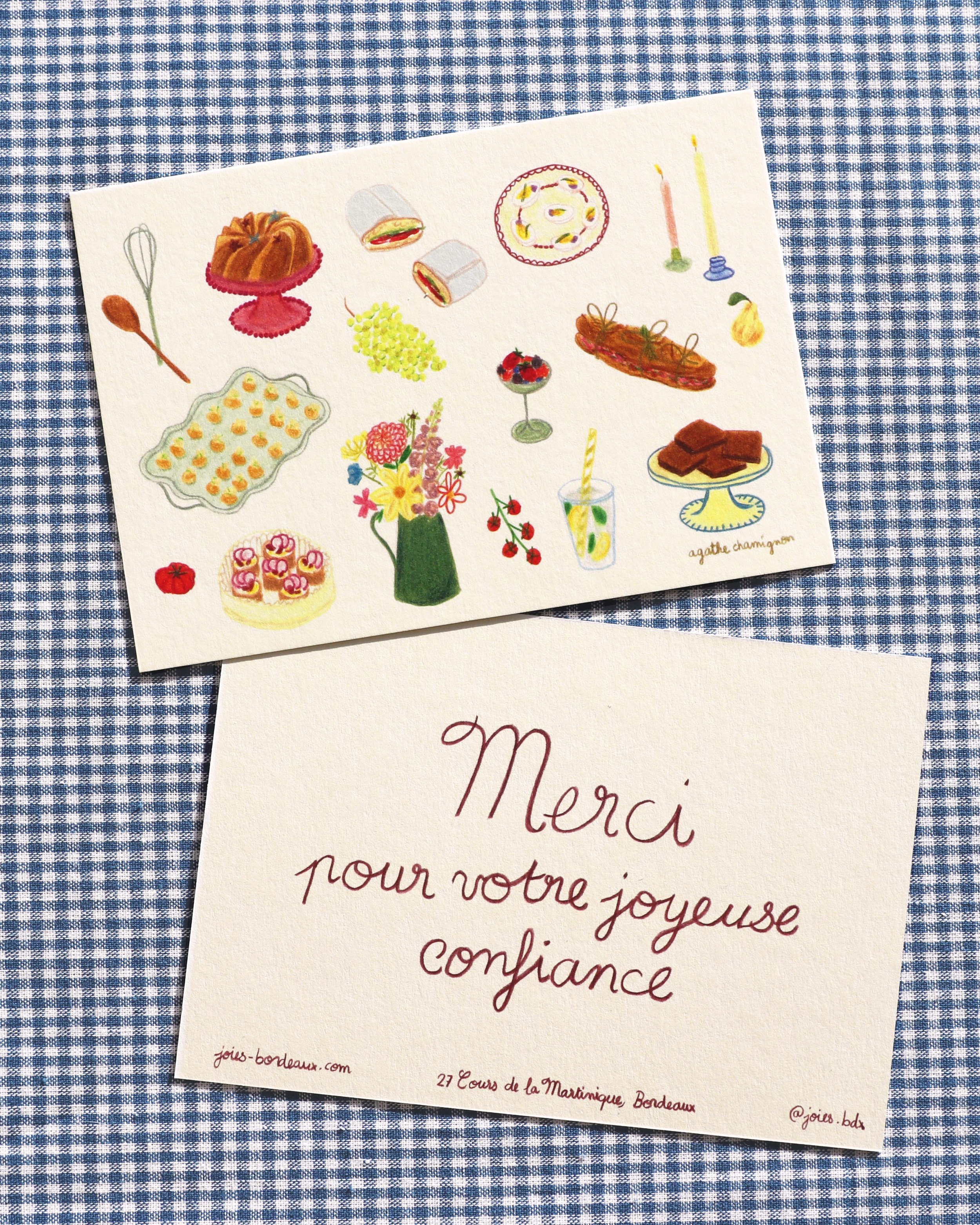 Menus et illustrations pour JOIES - 2025