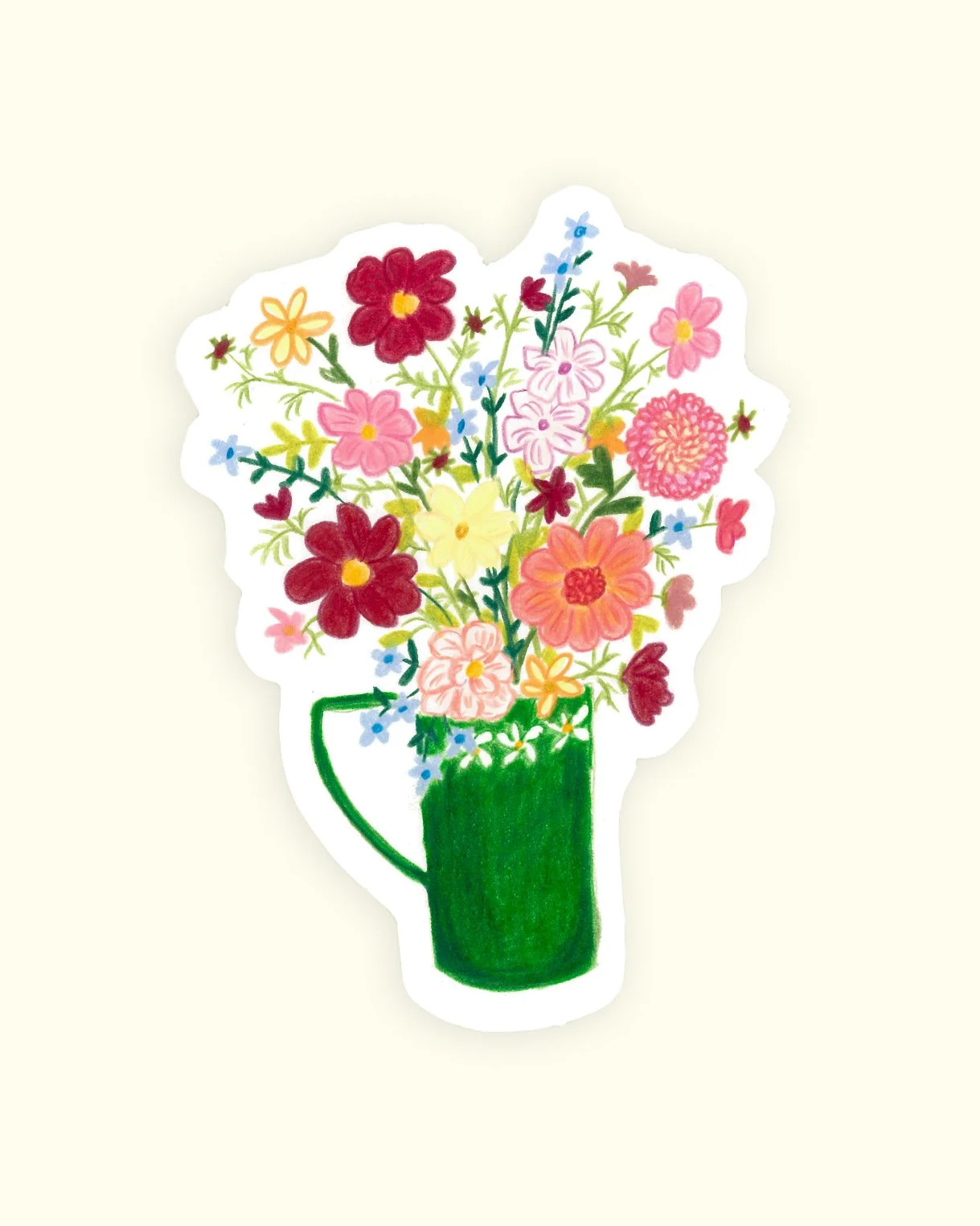 Stickers bouquet de fleurs