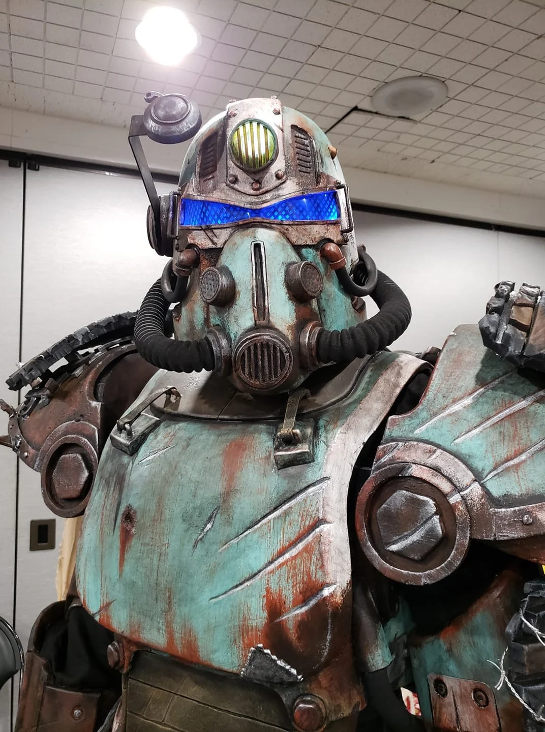 T-51 power armor from Fallout 4 - 
EVA foam, plastidip, acrylic paint, self wired electronics